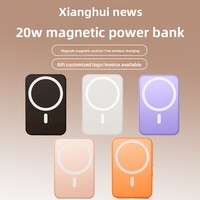 Banque d'alimentation sans fil MagSafe 3-en-1 en plastique, charge rapide, compacte et portable, cadeau, logo personnalisé