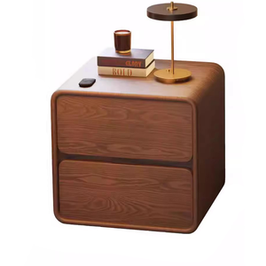 <span class=keywords><strong>Table</strong></span> <span class=keywords><strong>de</strong></span> <span class=keywords><strong>chevet</strong></span> traditionnelle minimaliste <span class=keywords><strong>de</strong></span> luxe en bois massif avec <span class=keywords><strong>2</strong></span> <span class=keywords><strong>tiroirs</strong></span>, meubles <span class=keywords><strong>de</strong></span> chambre à coucher - Product Image 5