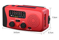 Radio d'urgence AM/FM d'extérieur avec haut-parleur intégré, sortie 5W, lampe torche, batterie externe portable