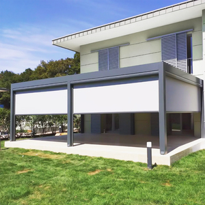 Pergola en aluminium sur mesure avec LED, style moderne, rétractable, durable, pour balcon, gazebo, pare-soleil électrique extérieur, résistant au vent - Product Image 4