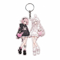 Porte-clés plat 2D en papier, étiquette de bagage pour jeunes mariés, pendentif pour clé de voiture, breloque de sac à dos, souvenir, cadeau de mariage, souvenir du Nouvel An
