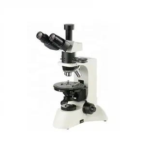 Boshida Microscópio petrográfico trinocular binocular com estágio redondo rotativo para pesquisa em mineralogia e geologia