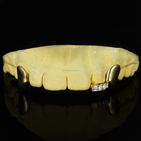 Grillz Hip-Hop en or massif 14 carats avec 2 à 16 dents, sertis de moissanite et de diamants de laboratoire/naturels certifiés, pour femme et homme