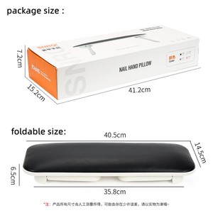 Professional High Grade Foldable <b>Black</b> Leather Non Skip Nail Arm Rest Hand <b>Pillow</b> With Mat Set - Product Image 6