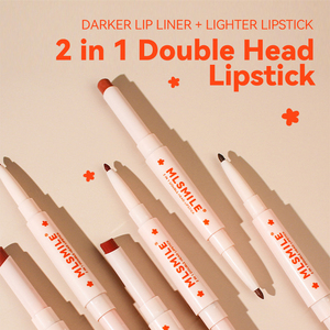 Nouveau maquillage <span class=keywords><strong>gras</strong></span> imperméable sans maquillage tenant un stylo rouge à lèvres à double tête mat, <span class=keywords><strong>crayon</strong></span> à lèvres deux en un - Product Image 5