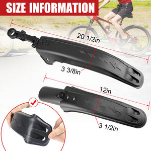 ZUKKA garde-boue en plastique 26 ''avec bavettes souples ensemble d'ailes de vtt bicolore - Product Image 2