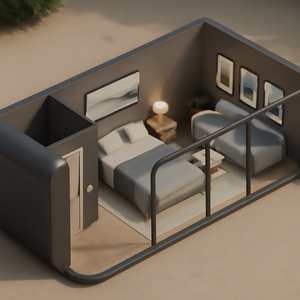 럭셔리 애플 캡슐 포드 하우스 리조트 가든 홈 및 스마트 하우징을위한 조립식 모듈 형 거실 - Product Image 2