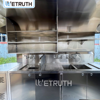 Wetruth Camion de restauration mobile entièrement équipé pour pizzas avec four, en acier inoxydable, pour centres commerciaux, Pizza King Food Truck