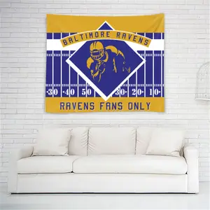 Wholesale Customize Design Rugby Team Name Tapestry Indoor And Outdoor Decoration Tapestry