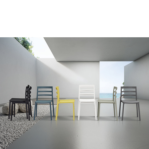 Luca <b>Chair</b> Set Of 4 Light <b>Blue</b> Polypropylene Indoor Outdoor <b>Dining</b> <b>Chairs</b> - Product Image 3