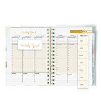 Vente en gros 2025 carnet agenda non daté personnalisé mensuel A5 journal à spirale couverture PP 12 mois annuel journal à spirale