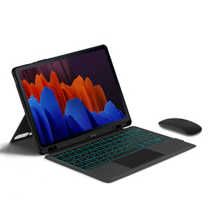 Étui clavier magique en gros pour S7+/S8+/S7 FE 12,4 pouces en PU avec écran tactile, chargement Type-C et batterie 500 mAh - Product Image 6