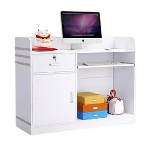 Display checkout counter furniture hot sale wooden retail cashier computer desk office for register