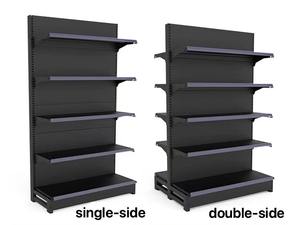 מדף סופרמרקט מפלדה, פלדת גלילים קרה איכותית, קל משקל, עצמאי, חד צדדי, מחורר, מדפי קמעונאות מהירים - Product Image 2