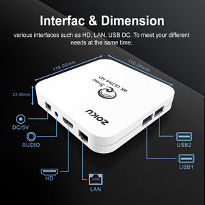 Nouvelle <span class=keywords><strong>Box</strong></span> TV Android 14.0 Zoku Q5PRO Amlogic S905L3 Quad Core 2 Go RAM BT 5.0 Télécommande Vocale Décodage 4K - Product Image 5