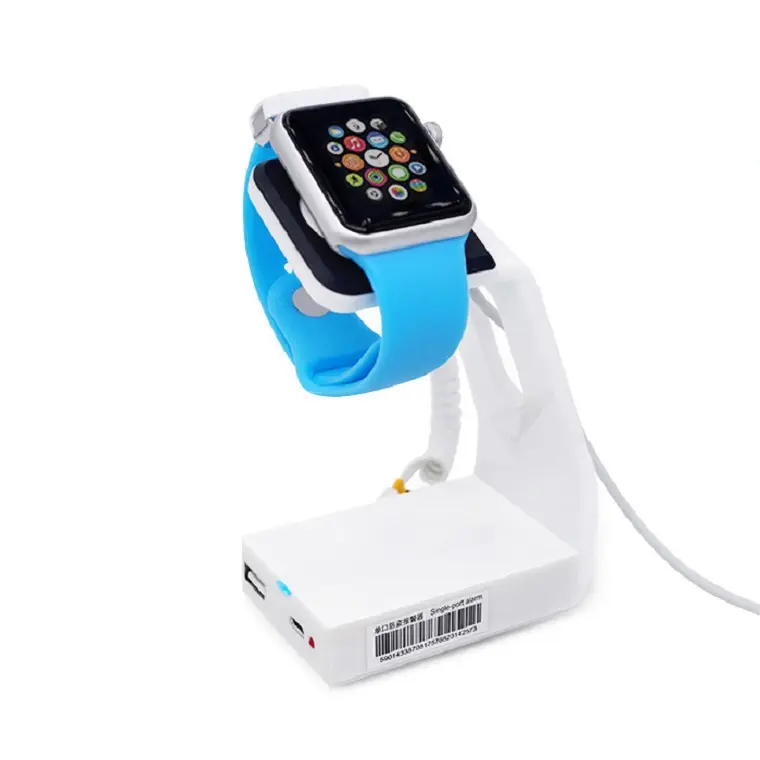 Toko Ritel Smart Watch Display Terbuka Pemegang Alarm Anti Pencurian Perangkat Keamanan untuk Demo Apple Watch dengan Remote Control