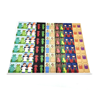 Jeu de société personnalisé avec motif imprimé, plateau rond en carton et jetons en silicone pour un usage divertissant