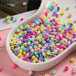 Acrylic <b>Large</b> Hole <b>Beads</b> 6 8 10 12 14 16mm Round Macaron Color DIY Jewelry Making Supplies for <b>Bead</b> Stringing - Product Image 1