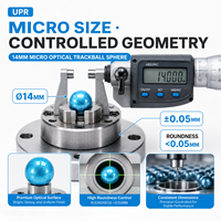 SDBALLS Micro Trackball Optique Sphérique 14mm en Résine UPR pour Clavier Compact, Montage en Rack, Entrée Intégrée, Noyau en Acier Optionnel