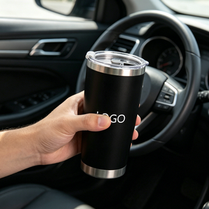 Custom Logo Double Wall Stainless Steel Coffee <b>Mug</b> 20oz Vacuum Insulated Spill Proof Travel <b>Mug</b> - Product Image 1