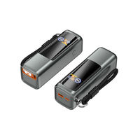 Batterie externe pour ordinateur portable de haute qualité, grande capacité, PD100W, super charge, câble intégré Type-C, 25000mAh, avec cordon