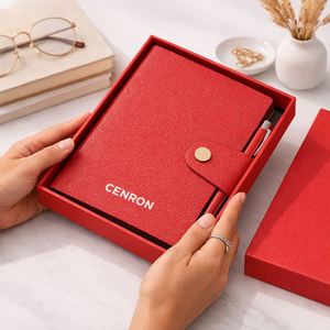 Custom A5 PU Leather <b>Notebook</b> Gift Set with Pen, Logo Printed Corporate Business Office Gifts - Product Image 3