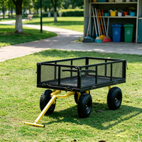Chariot à main robuste en acier au carbone avec plateau amovible et poignée rotative pour cuisine, salle de bain, outils de nettoyage et rangement multifonctionnel