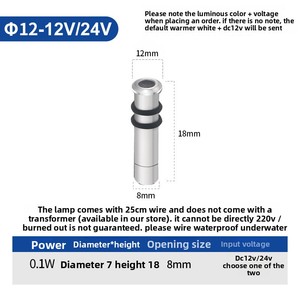 Luz LED Sumergible para Piscina Fly Yang Mini 1W, Cuerpo de Aluminio, Efecto de Respiración y Atenuación, Efecto Estrella, Clasificación IP68, Garantía de 2 Años, Uso en Parques, 3000K - Product Image 6