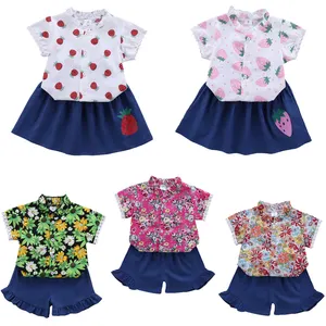 2020 bulk stock cheap china wholesale boutique malaysia baby girls casual dresses kids clothing clothes sets 1-2-3-4 year