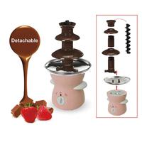 Machine à fontaine à chocolat électrique détachable à bas prix Mini fontaine à fondue au chocolat chaud domestique personnalisée à 3 couches en vente