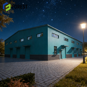 Entrepôt modulaire à colonnes jumelles à portée longue en acier ignifuge pour hôpital, appartement, usage intensif, service de découpe - Product Image 1