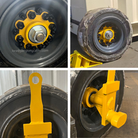 16 "22" Kit roda kastor karet tugas berat 16 "Roues untuk wadah pengiriman 20 kaki dan 40 kaki roda terpasang di sisi kastor