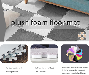 30x30CM Eco-Friendly DIY Puzzle <span class=keywords><strong>Tapis</strong></span> Machine-Made Lavable Mousse Dos Court Daim Maison Exercice Prière Golf Enfants/Bébé - Product Image 2