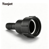 Connecteur de tuyau rotatif 2 pouces vers 1 1/2 pouce à raccord cannelé, adaptateur rapide pivotant noir mat en PP pour décharge de réservoir