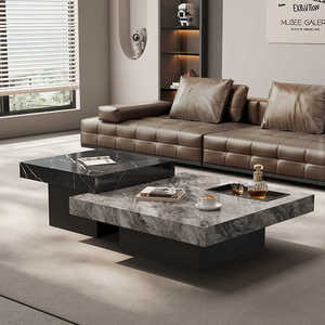 Phong cách Ý tối giản đá phiến Bàn cà phê, ánh sáng sang trọng, đá cẩm thạch tối giản hiện đại, phòng khách Cỡ Nhỏ - Product Image 2