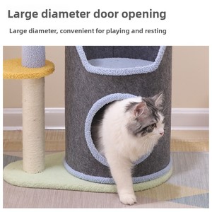 Cama para Gatos de Madera con Diseño de Árbol de Múltiples Niveles, Cueva Suave, Desmontable y Lavable, Ahorra Espacio, Juguete para Gatos con Diseño de Flor - Product Image 5