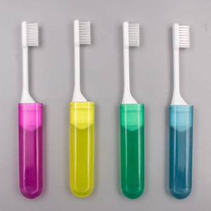 Travel <b>Toothbrush</b> Portable Manual <b>Toothbrush</b> Medium Bristles For Adults With Protective <b>Case</b> 13.69g JSM811 - Product Image 1
