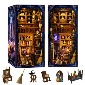 Kit de Manualidades para Casa de Hechizos, Rompecabezas 3D de Madera con Luz LED, Casa en Miniatura de Brujería, Decoración de Escritorio, Regalo Creativo - Product Image 4