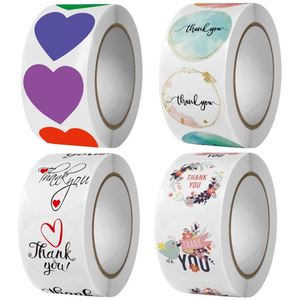 Cartoon 'Thank You' Seal PVC Adhesive Stickers 500 Reward Stickers for Children for Dessert Wedding Flowers Baking EVA <b>Vinyl</b> - Product Image 5