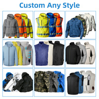 Veste de pêche rechargeable à 3 vitesses, taille américaine, personnalisable, avec ventilateur intégré pour la randonnée et le cyclisme – Vente en gros