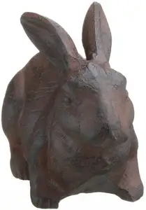 Vendas diretas de fábrica ferro fundido jardim decoração de animal rabbitga1101