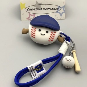 Fashion Sports Baseball Pendant <strong>Earphone</strong> Protective Cover Cute <strong>Earphone</strong> Headset Protective Cases with Lanyard - Product Image 3