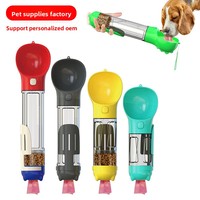 Gamelle et abreuvoir intelligent 4-en-1 multifonction en plastique durable pour chien, pliable, avec fonction de distribution automatique et de stockage, pour les voyages en extérieur