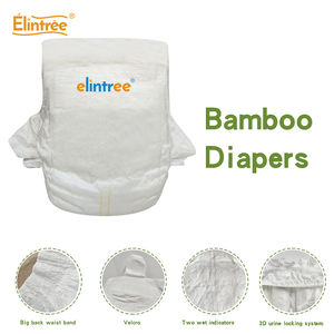 Elintree Fourniture d'usine de couches biodégradables Couches pour bébé en fibre de bambou TCF extra-absorbantes avec noyau SAP japonais - Product Image 2