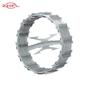 Fil barbelé galvanisé en acier inoxydable à lames croisées, anti-escalade - Product Image 6