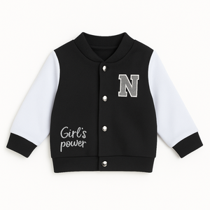 เสื้อแจ็คเก็ตเด็กผู้หญิงคุณภาพสูงแบบ OEM ODM สำหรับฤดูหนาว ผ้าฟลีซโพลีเอสเตอร์หนานุ่ม คอตั้ง ติดกระดุมแป๊ก - Product Image 4