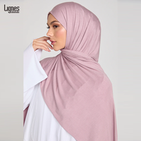 Vente en Gros Foulard Musulman Couleur Unie Respirant Anti-Transpiration, Hijab Musulman Prêt-à-Porter Tendance