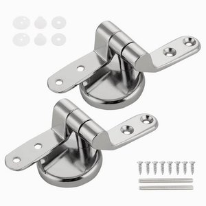 Bisagra de cromo para asiento de inodoro, conector de montaje de bisagra de tapa de inodoro de aleación de zinc, herrajes de repuesto - Product Image 1