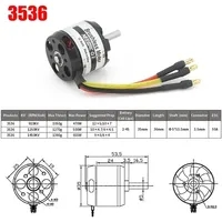 Moteur Brushless NEEBRC 2830 3536 3542 Outrunner 2-4S pour Avion RC, Drone FPV de Course à Voilure Fixe, Hélicoptère, Quadricoptère - Métal
