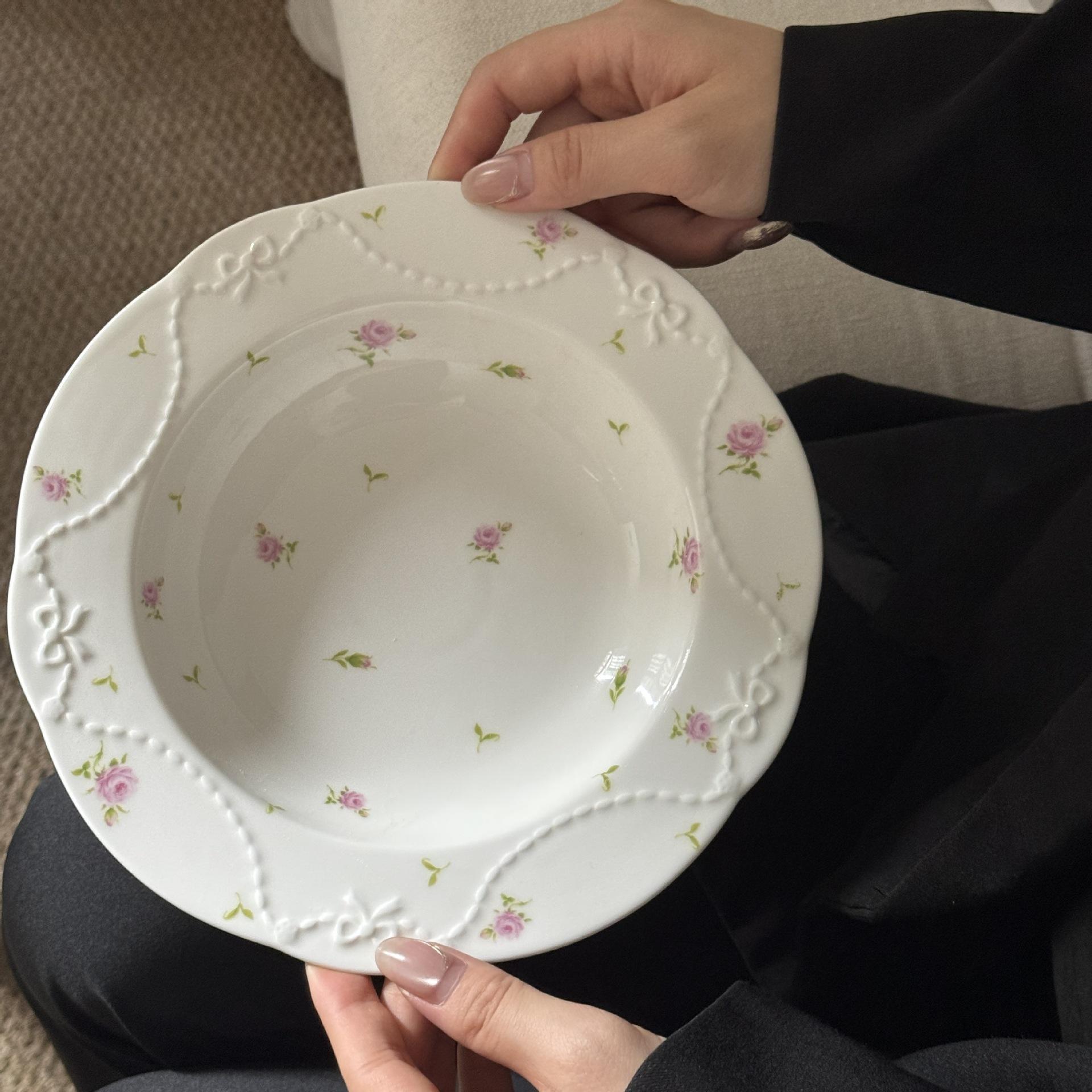 "Fugitive Princess Rose 8-inch Soup Platter 20.5*4.